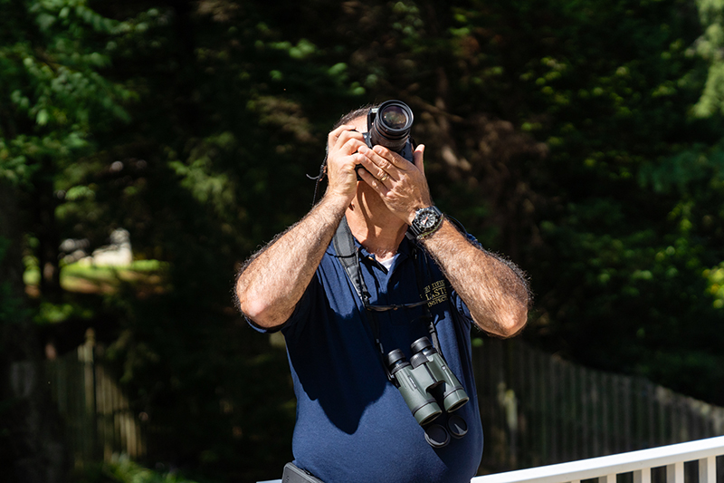 Inspector Jaffar taking pictures of home